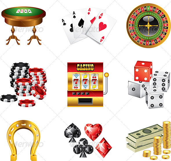 590x555 Casino Icons Vector Set By Andegro4ka Graphicriver