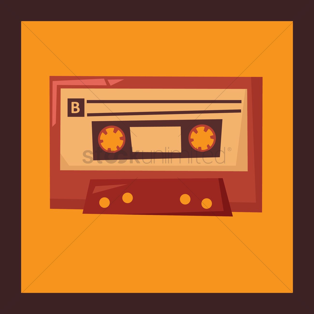 1300x1300 Cassette Tape Vector Image