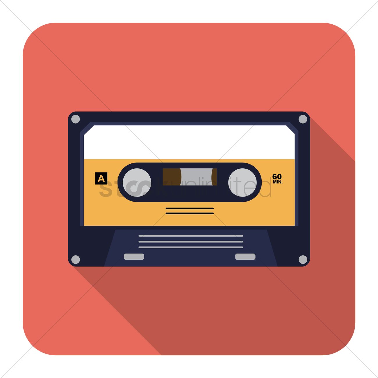 1300x1300 Vintage Cassette Tape Vector Image