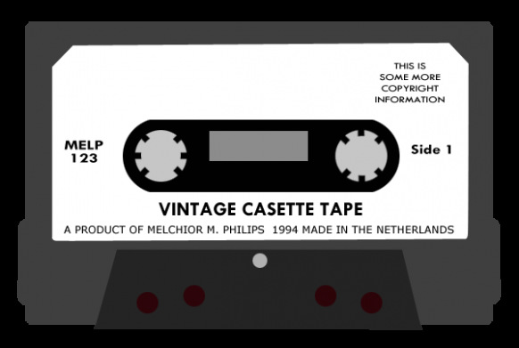 582x391 Download Our Sample Of Retro Cassette Vector Template By Mellie