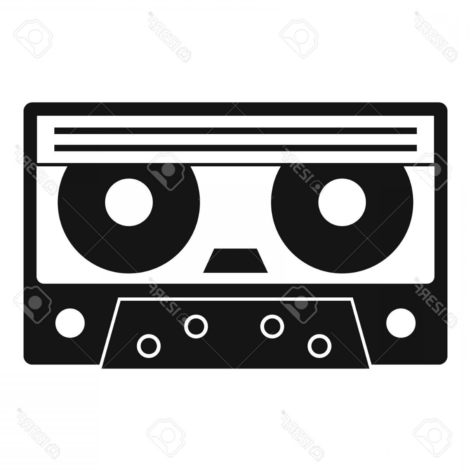 1560x1560 Photostock Vector Audio Cassette Tape Icon Simple Illustration Of