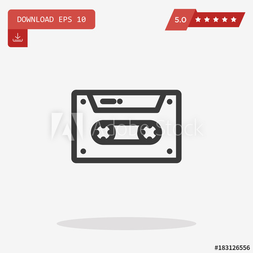 500x500 Cassette Vector Icon