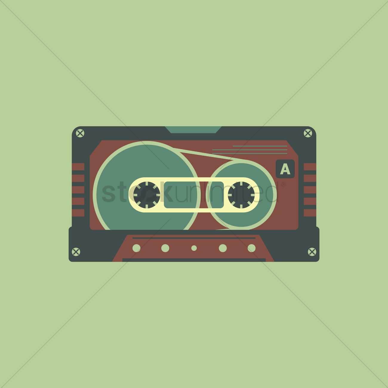 1300x1300 Audio Cassette Vector Image