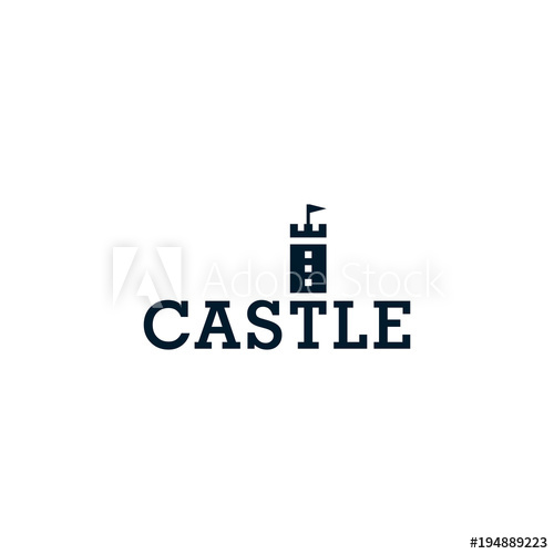 500x500 Castle Icon. Vector Logo Template