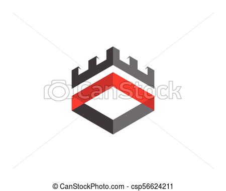 450x379 Castle Vector Illustration Icon Logo Template Design.