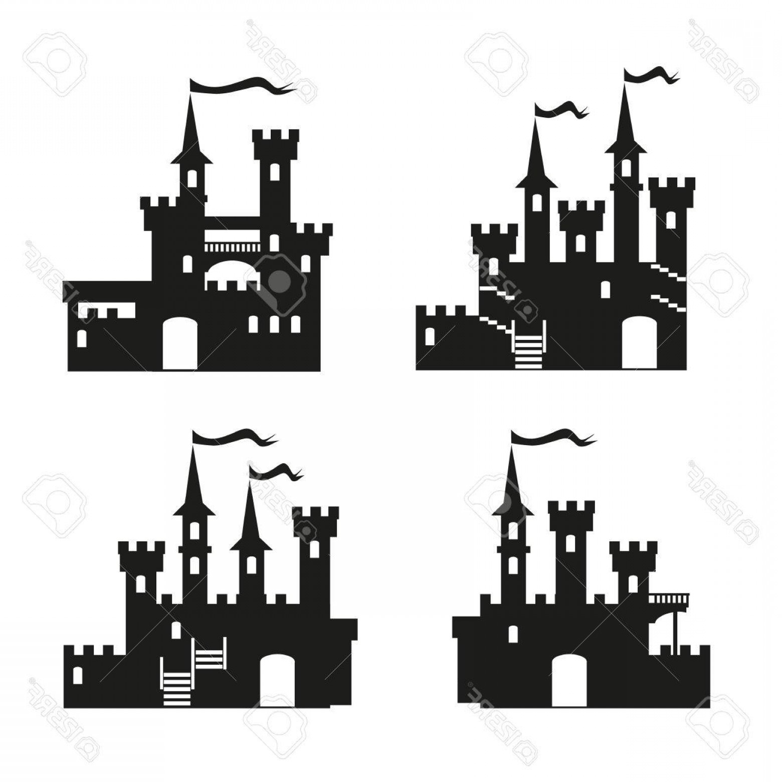 1560x1560 Photostock Vector Medieval Castle Icon Vector Set Castle Tower