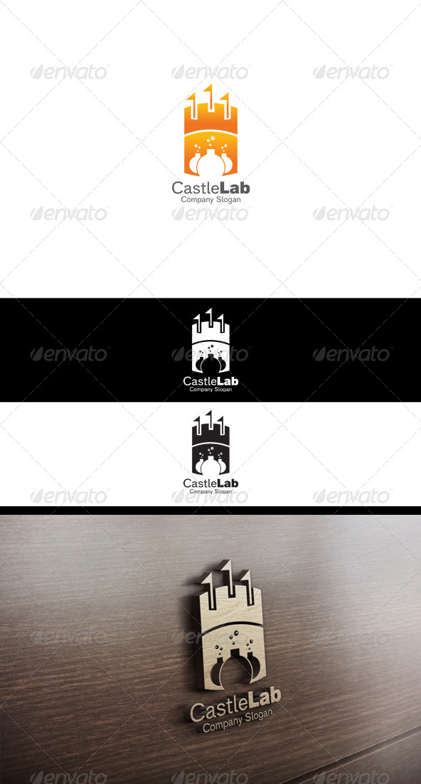 590x1098 Castle Lab Logo By Meisuseno Graphicriver