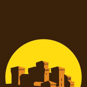 300x300 Italy Castle Tower Landscape Minimalism Vector Cartoon Shopatcloth