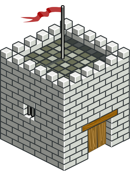 450x593 Castle Tower Isometric Clip Art Free Vector 4vector