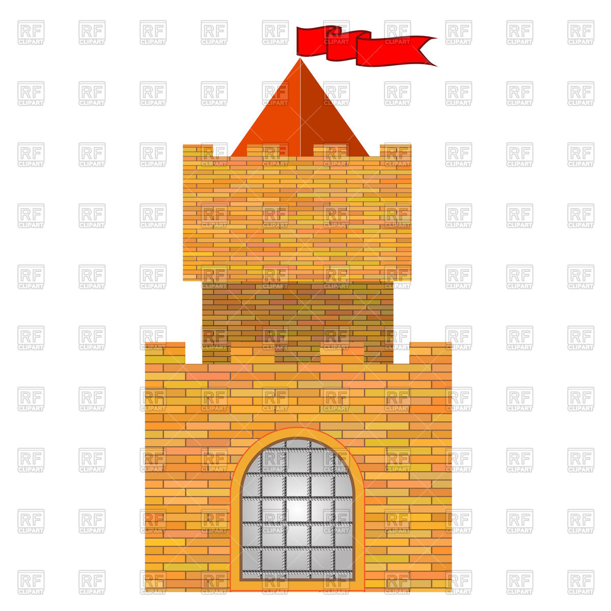 1200x1200 Old Brick Castle Vector Image Vector Artwork Of Architecture