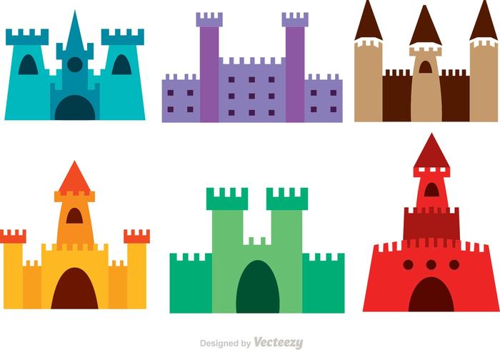 700x490 Colorful Castle Vectors