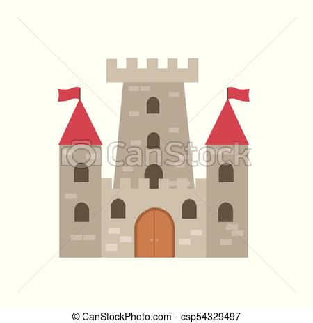 450x464 Castle Vector Illustration.