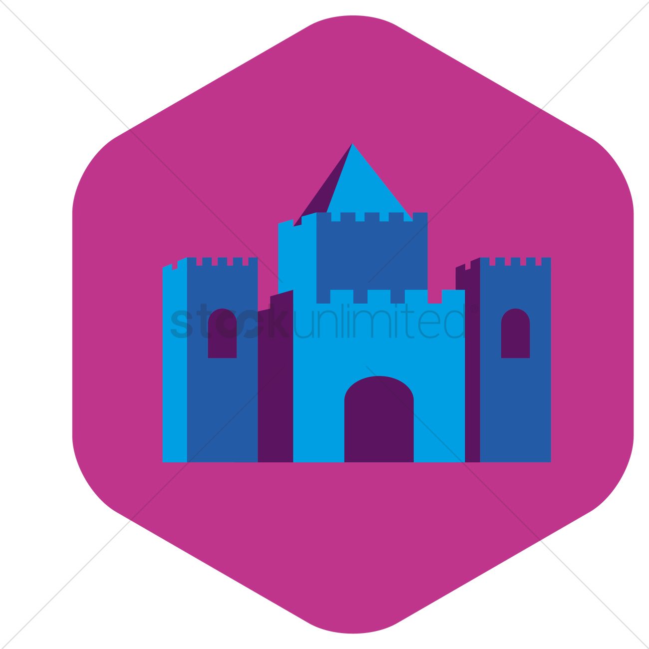 1300x1300 Free Castle Vector Image