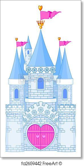 296x580 Free Art Print Of Romantic Castle. Vector Illustration Of A
