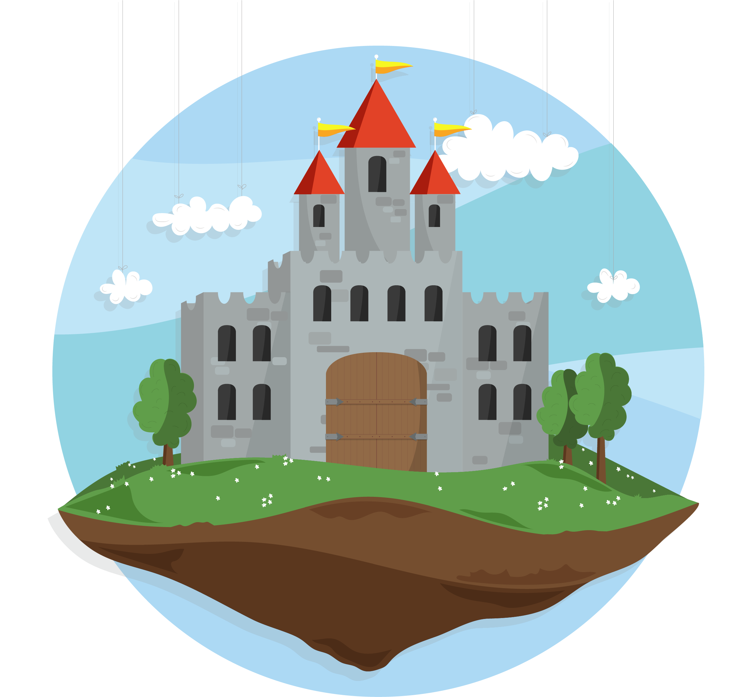 2445x2260 Castle Clip Art