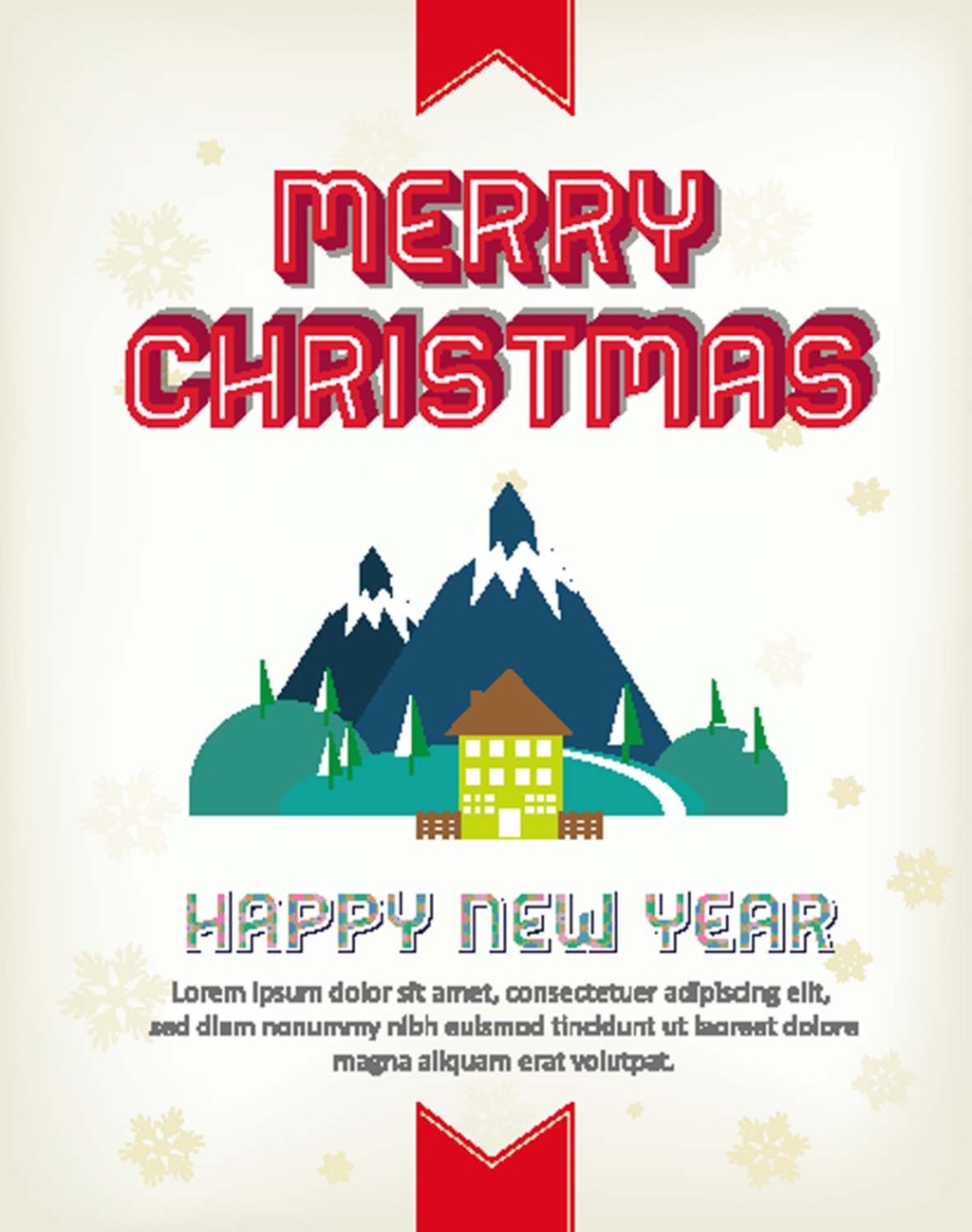 1024x1298 Cartoon Christmas Card Castle Vector Free Download Eps Files