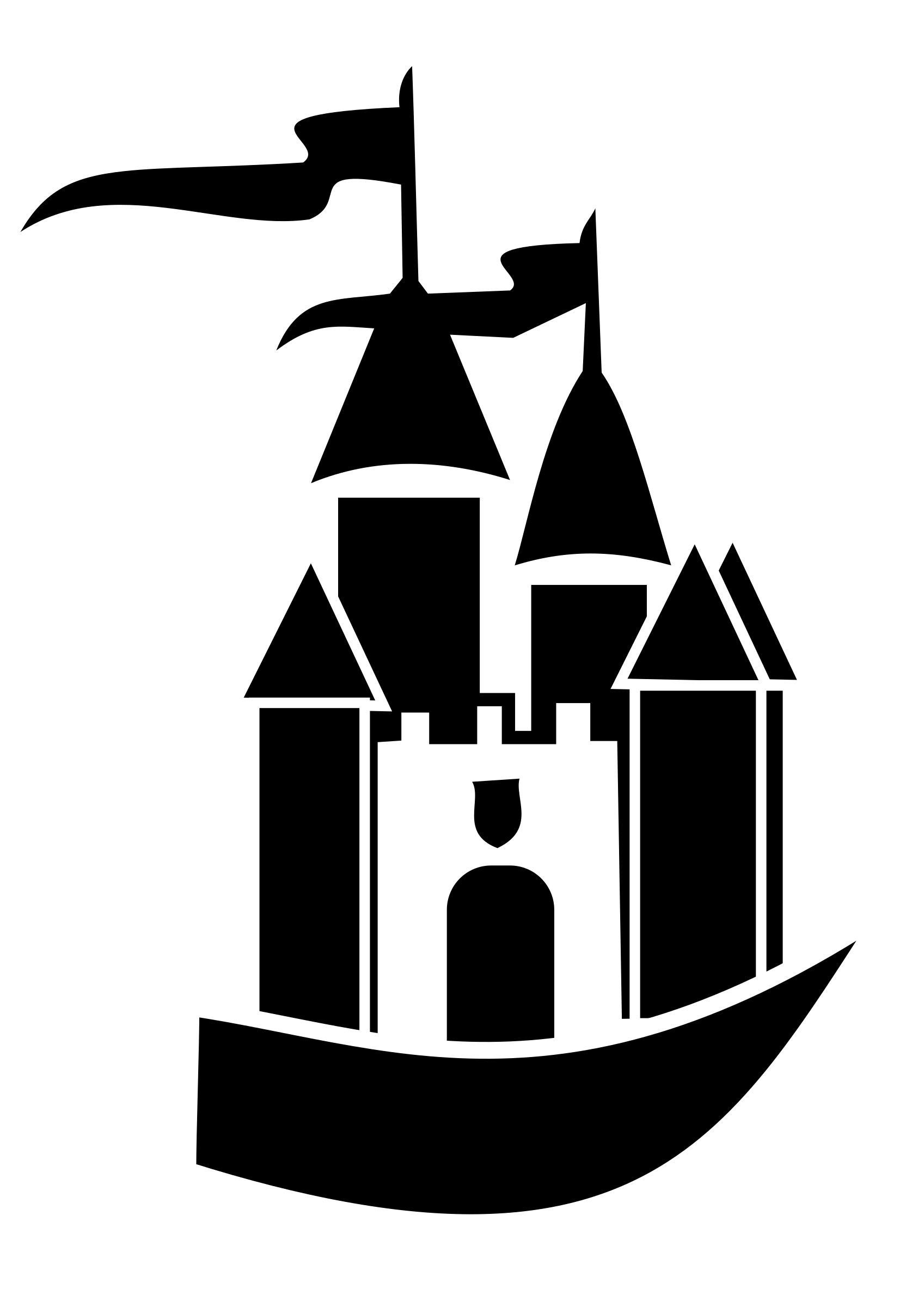 1697x2400 Castle Of Time Vector Clipart Image