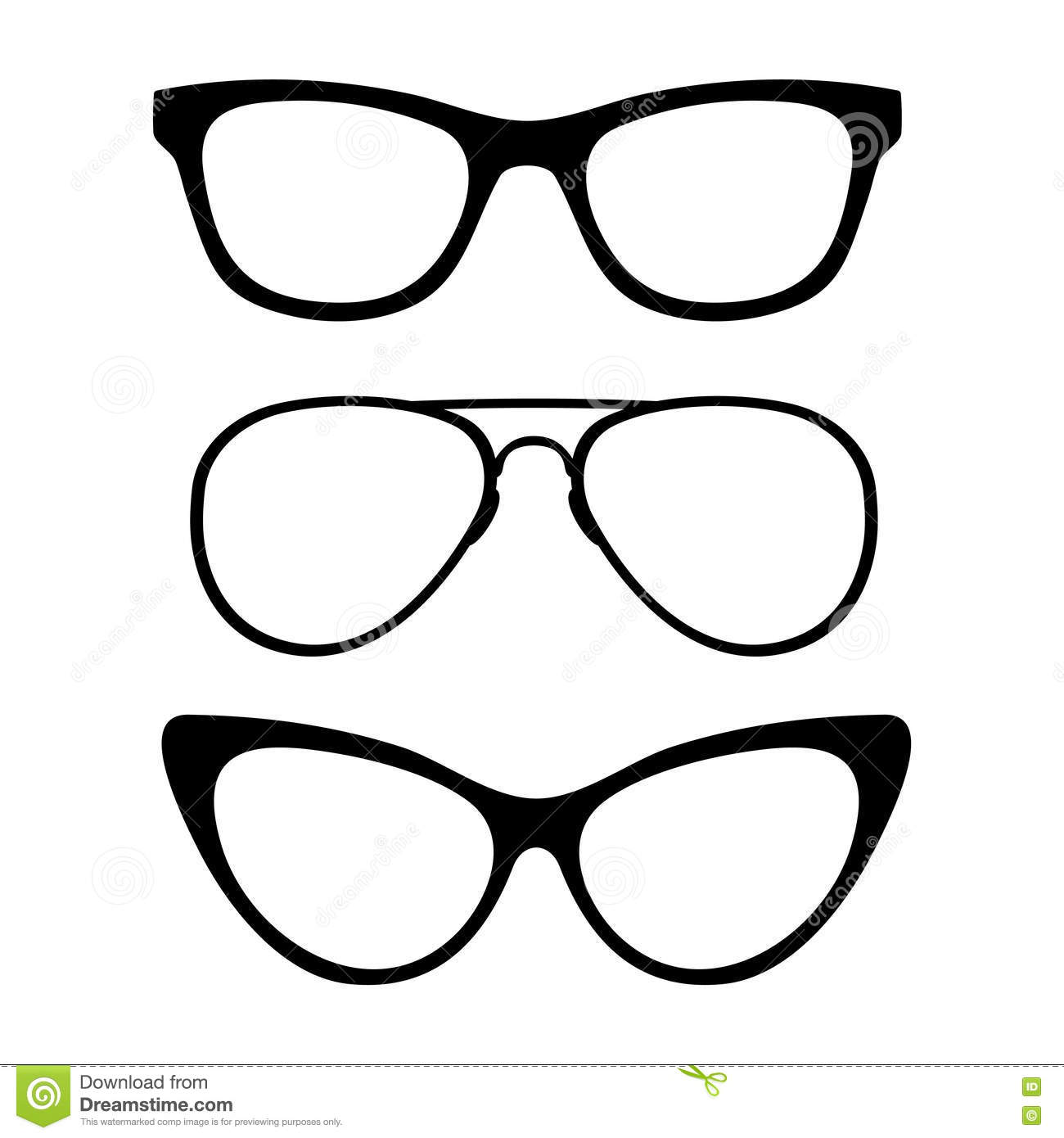1300x1390 Retro Eyeglasses Vector