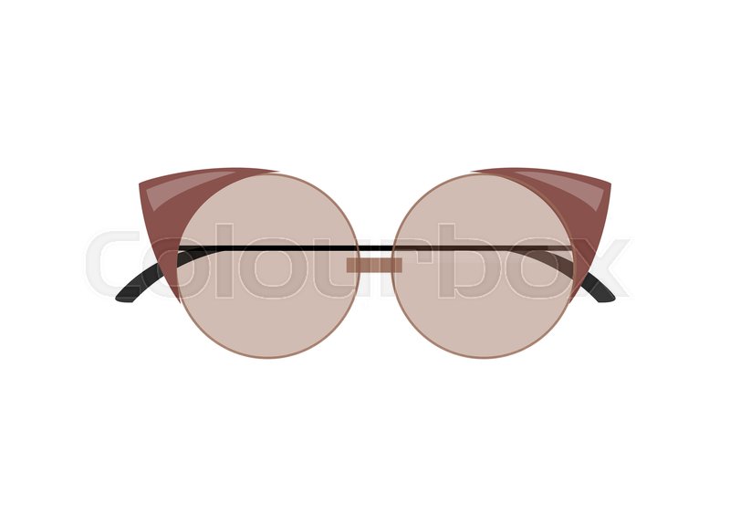 800x575 Stylish Female Cat Eye Glasses Of Rounded Shape. Fashionable