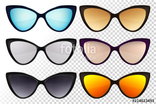 500x334 Sunglasses Set. Trendy Sunglasses Colors. Summer Eyeglasses