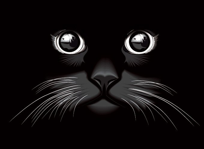 680x497 Free Black Cat Eyes Vector Background (Free) Psd Files, Vectors
