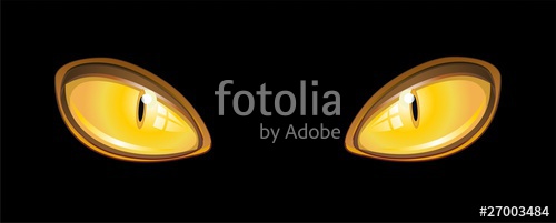 500x201 Occhi Di Gatto Dorati Golden Cat Eyes Vector Stock Image And