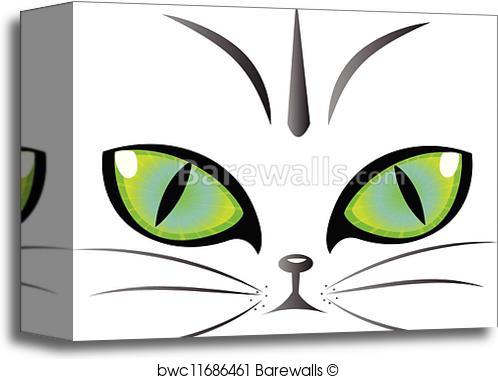 498x379 Canvas Print Of Cat Eyes Logo Vector Barewalls Posters Amp Prints