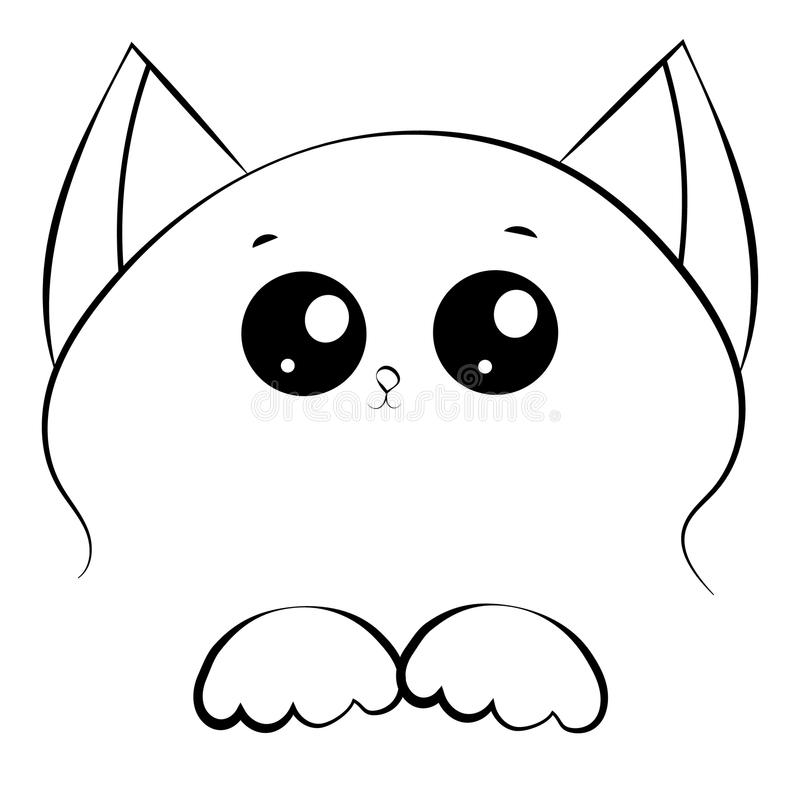 800x800 Free 40 Outline Of Cat Face Vector Black And W