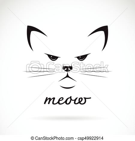 450x470 Vector Of A Cat Face On White Background. Pet.