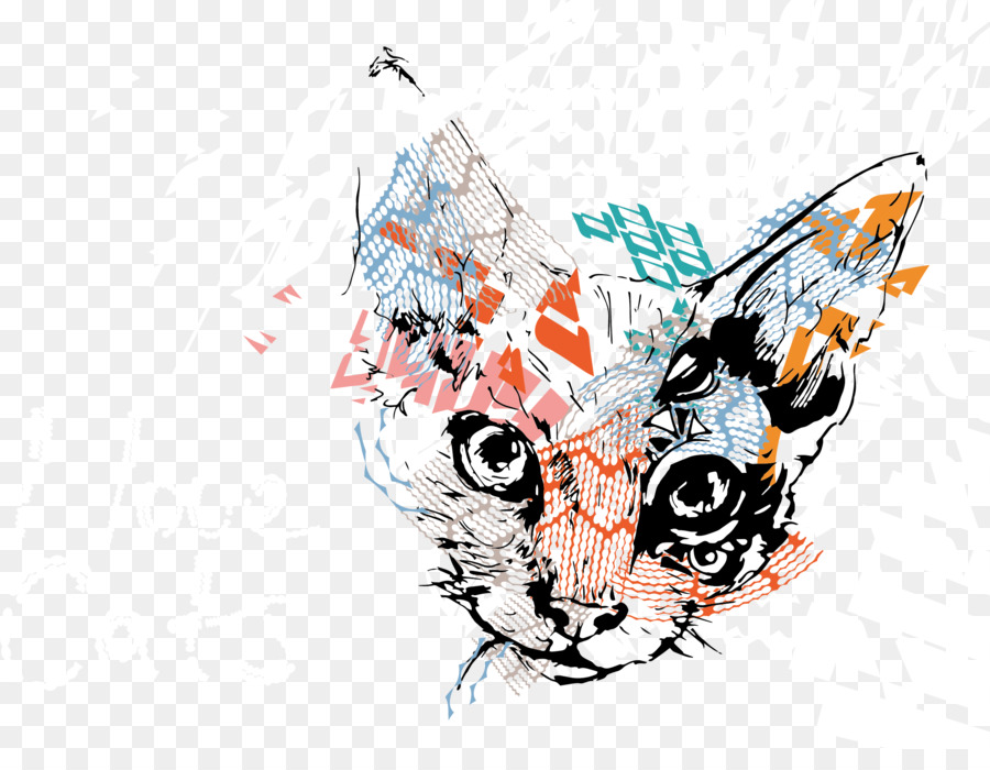 900x700 Cat Illustration