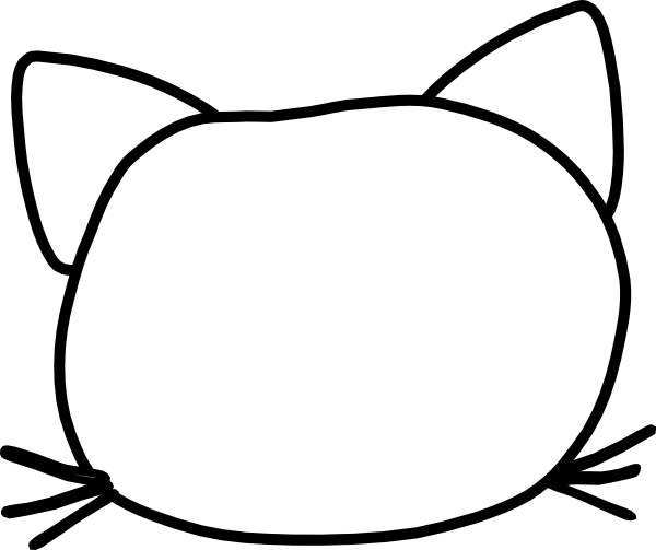600x503 Collection Of Free Vector Cat Head. Download On Ubisafe