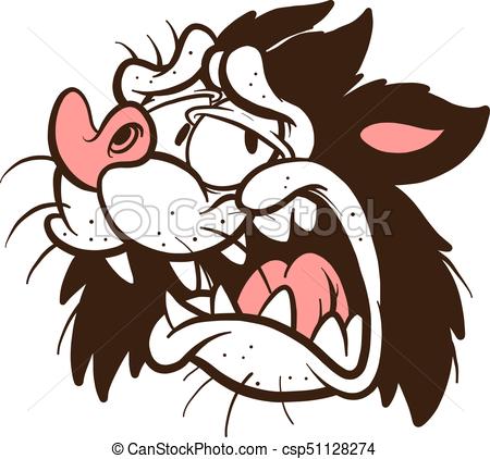 450x422 Sad Cat Head. Vector Clip Art Illustration. All In A Single Layer.