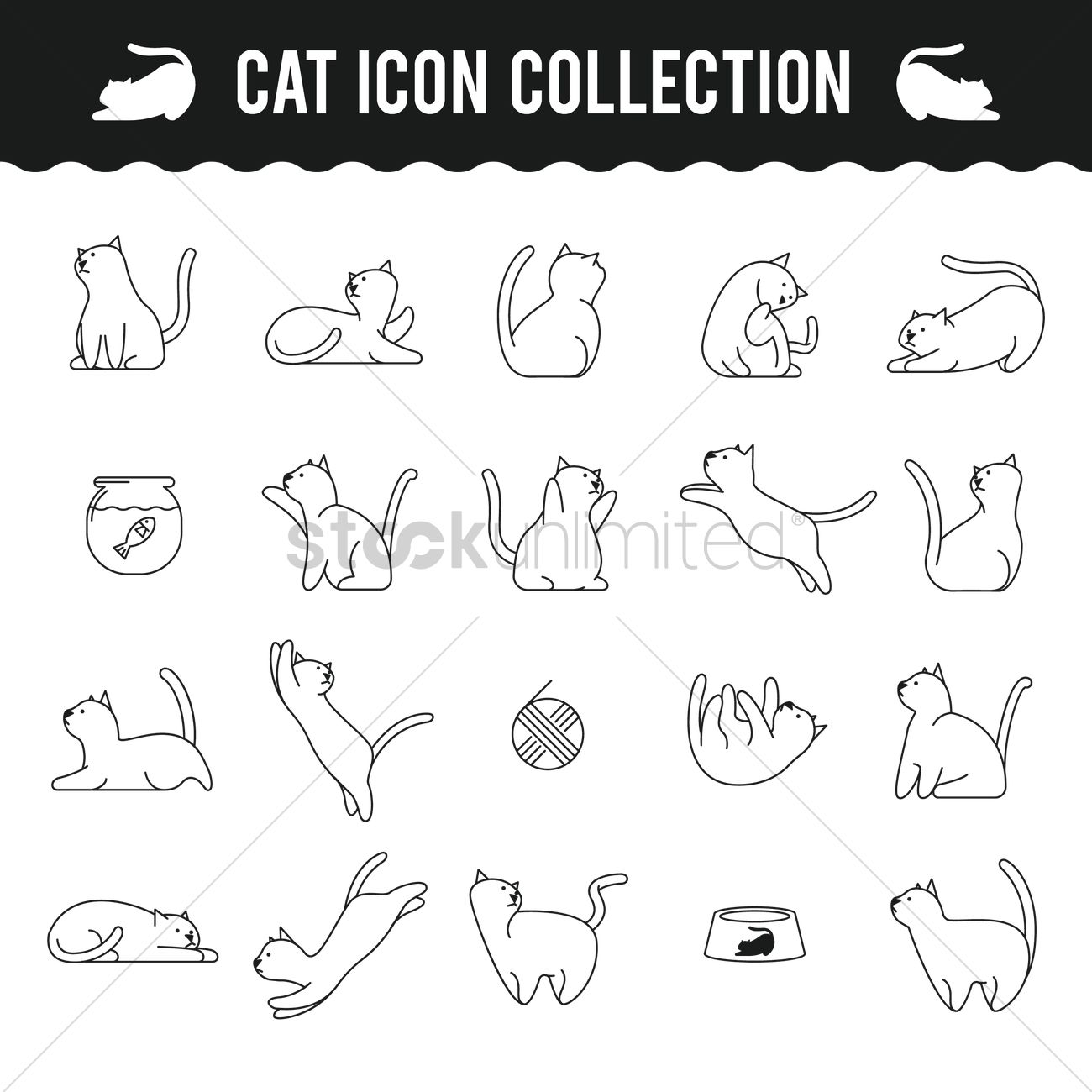 1300x1300 Collection Of Cat Icon Vector Image