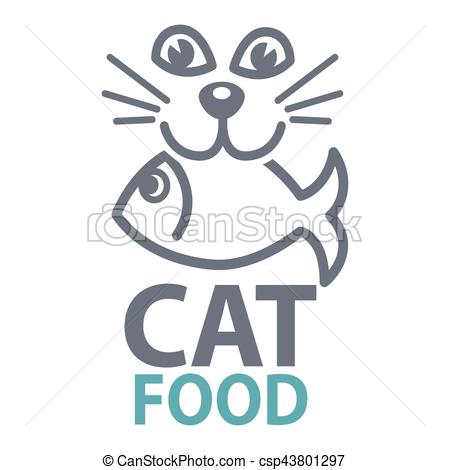 450x470 Pet Food Logo With Cat Icon. Concept Of Veterinary, Visual