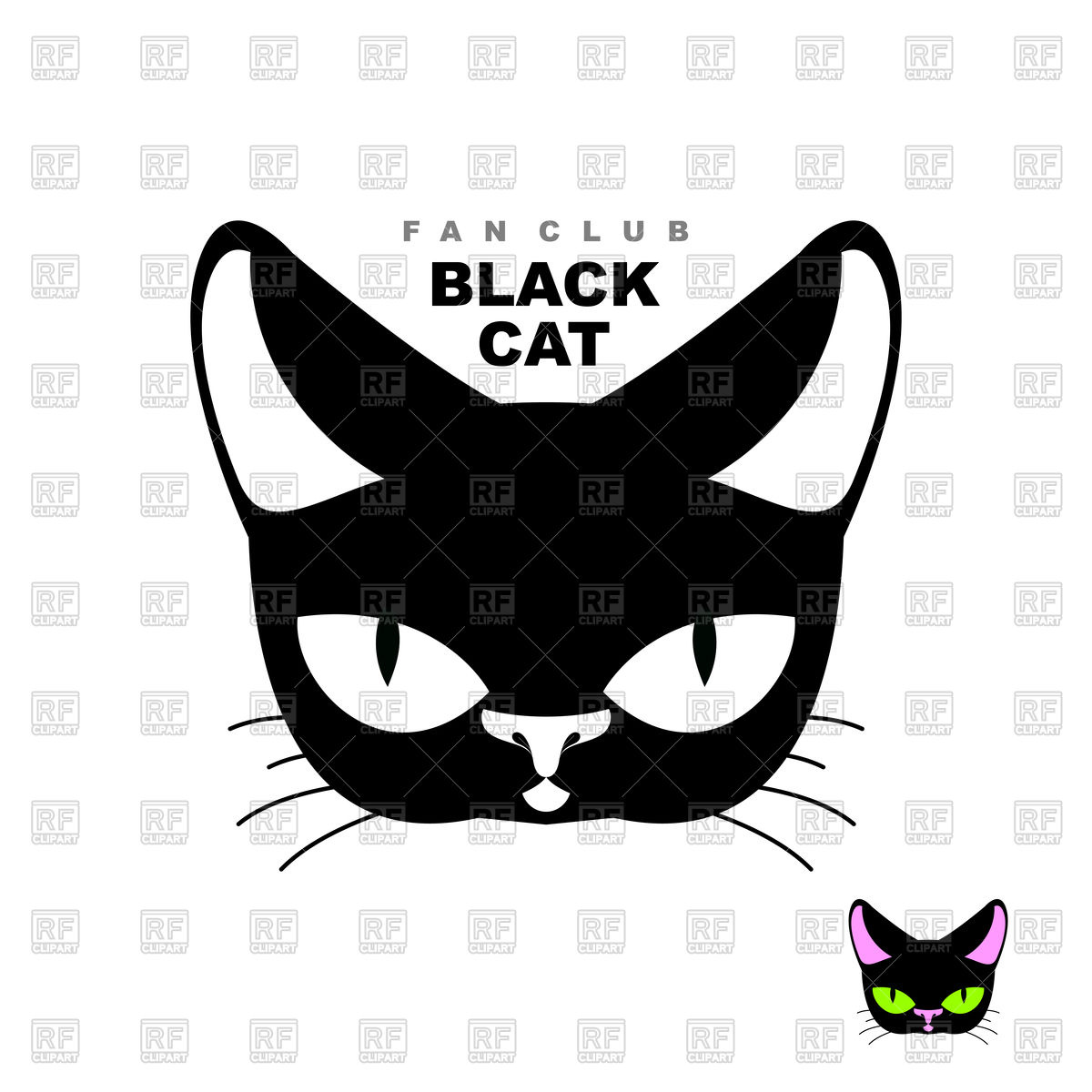 1200x1200 Black Cat Logo Vector Image Vector Artwork Of Icons And Emblems