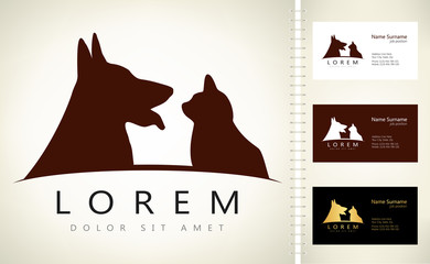 390x240 Dog And Cat Logo Vector