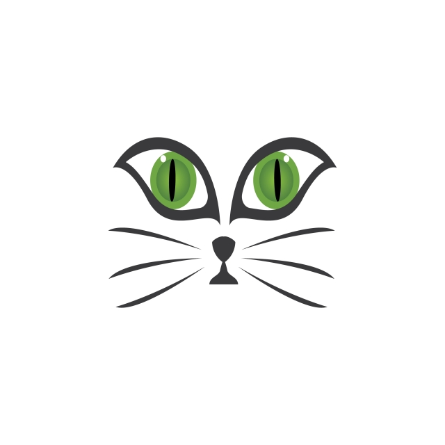 640x640 Face Cat Logo Vector, Adorable, Animal, Background Png And Vector