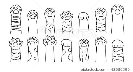 450x243 Cat Paw Vector Dog Paw Cat Breed Vector Character