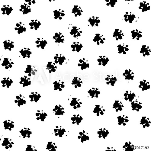 500x500 Seamless Pattern Cat Paw. Vector Illustration Eps10.