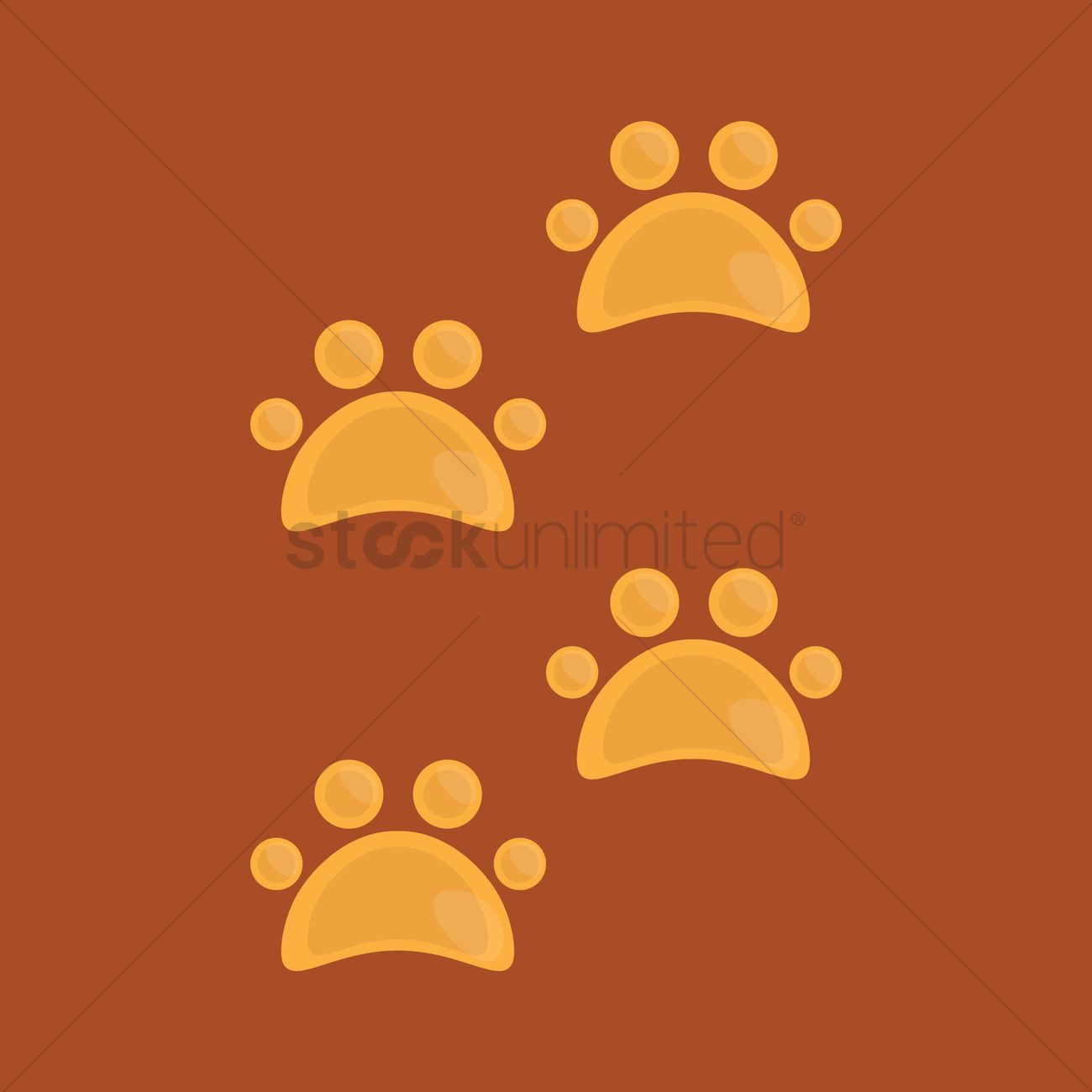 1300x1300 Cat Paw Vector Image