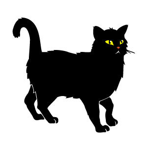 300x300 Black Cat Vector