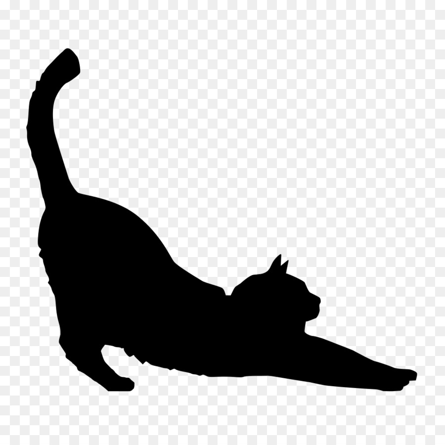 900x900 Black Cat Silhouette Kitten Clip Art