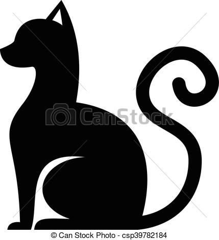429x470 Black Cat Vector.