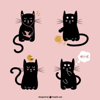 340x340 Cat Silhouette Vectors Download Free Vector Art Amp Graphics