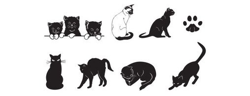 508x195 Free Free Vector Cats Clipart And Vector Graphics