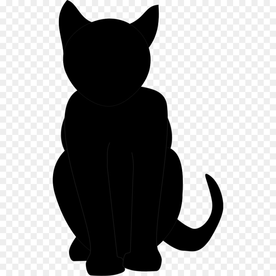 900x900 Black Cat Kitten Clip Art