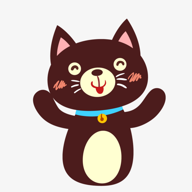 650x651 Brown Cartoon Cat Vector Png, Cartoon Vector, Cat Vector, Brown