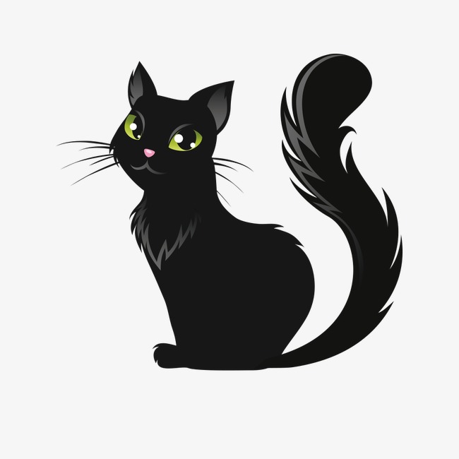 650x650 Halloween Black Cat Vector Material, Cat Clipart, Halloween, Evil