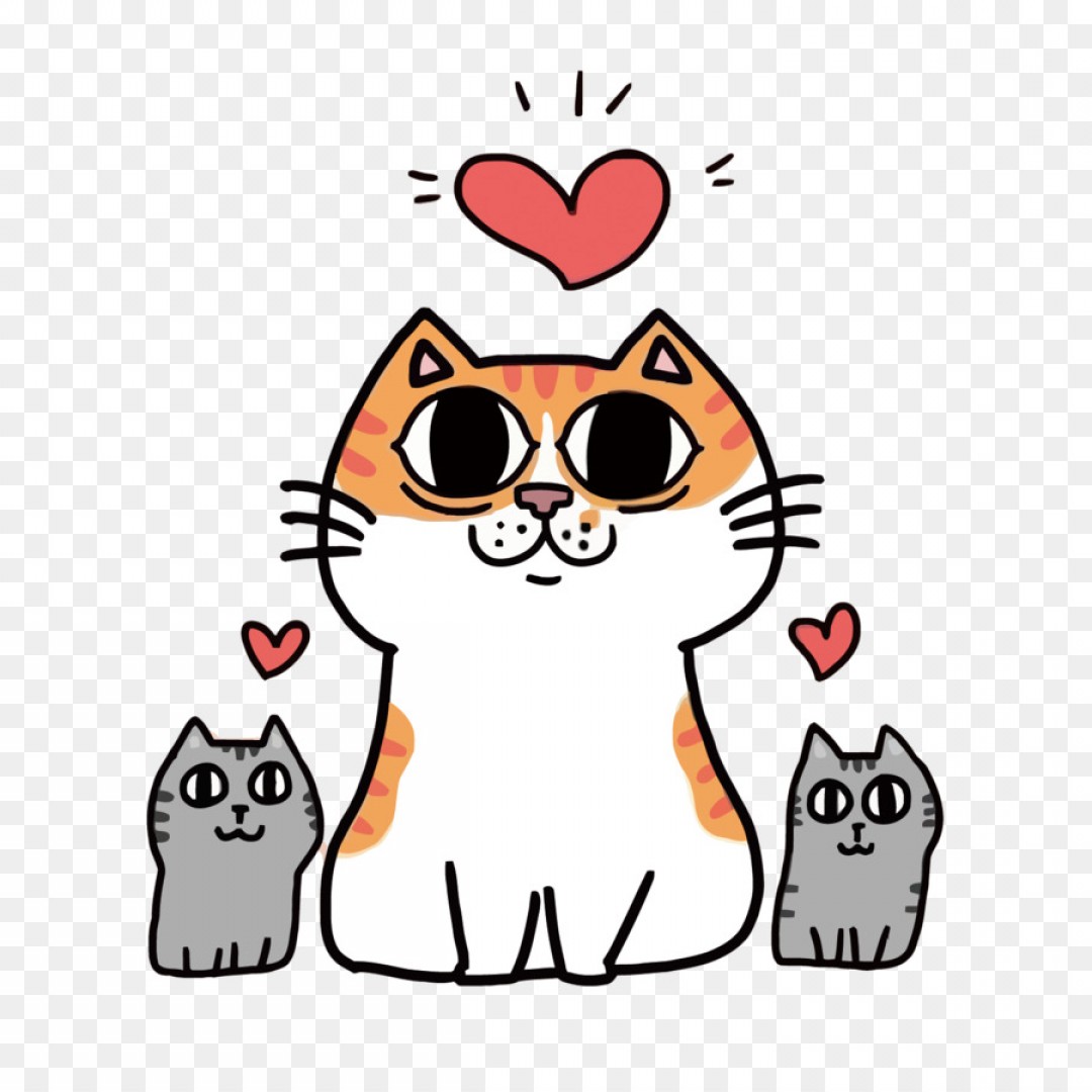 1080x1080 Png Cartoon Illustration Cat Vector Lazttweet