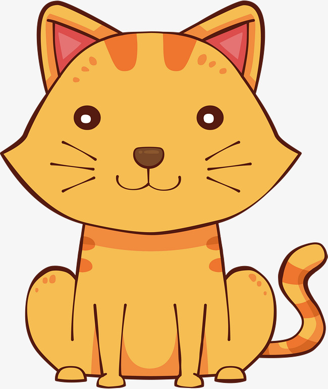 650x769 The Clever Orange Cat, Vector Png, Orange Cat, Lovely Orange Cat